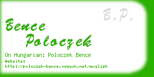 bence poloczek business card